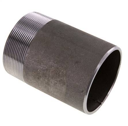 R 3'' Male x 88.9mm Steel Pipe Nipple with Welding End 50 Bar DIN 2982 - 120mm