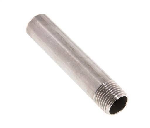 R 1/2'' Male x 21.3mm Stainless steel Pipe Nipple with Welding End 20 Bar DIN 2982 - 100mm