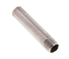 R 1/2'' Male x 21.3mm Stainless steel Pipe Nipple with Welding End 20 Bar DIN 2982 - 100mm