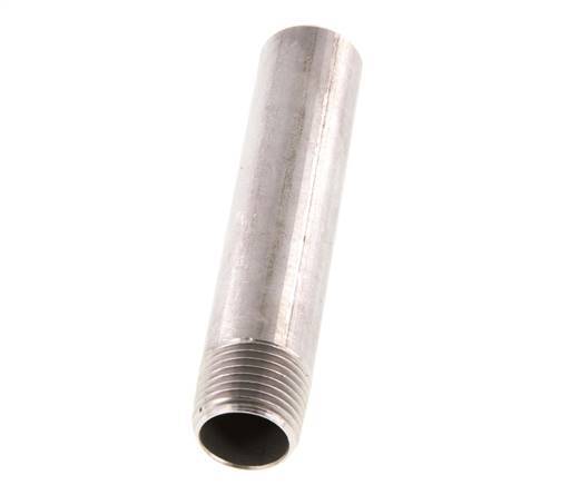 R 1/2'' Male x 21.3mm Stainless steel Pipe Nipple with Welding End 20 Bar DIN 2982 - 100mm