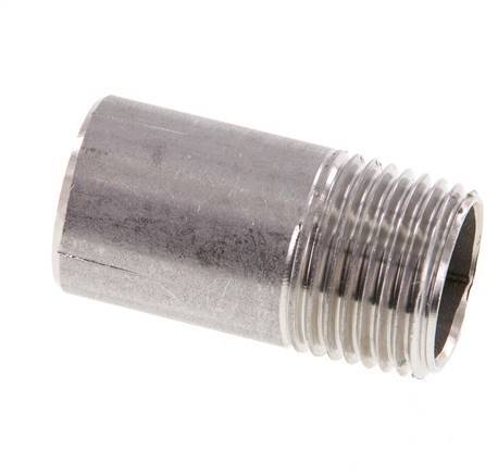 R 1/2'' Male x 21.3mm Stainless steel Pipe Nipple with Welding End 20 Bar DIN 2982 - 40mm