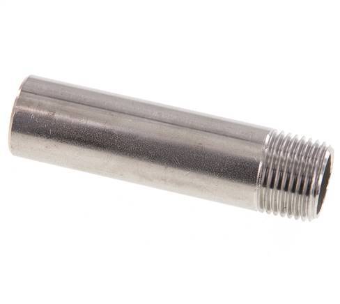 R 1/2'' Male x 21.3mm Stainless steel Pipe Nipple with Welding End 20 Bar DIN 2982 - 80mm