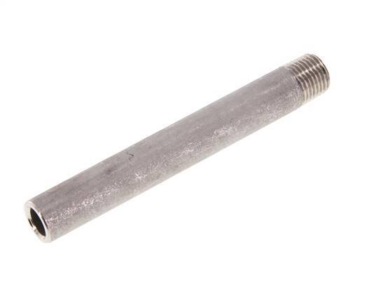 R 1/4'' Male x 13.5mm Stainless steel Pipe Nipple with Welding End 20 Bar DIN 2982 - 100mm