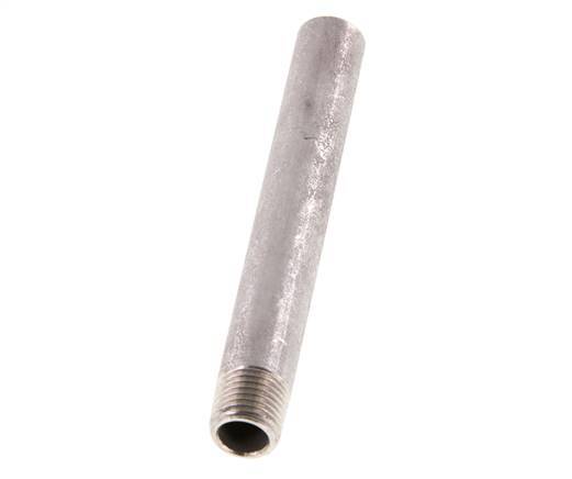 R 1/4'' Male x 13.5mm Stainless steel Pipe Nipple with Welding End 20 Bar DIN 2982 - 100mm