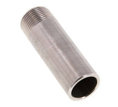 R 3/4'' Male x 26.9mm Stainless steel Pipe Nipple with Welding End 20 Bar DIN 2982 - 80mm