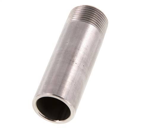 R 3/4'' Male x 26.9mm Stainless steel Pipe Nipple with Welding End 20 Bar DIN 2982 - 80mm