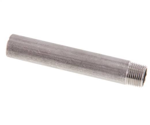 R 3/8'' Male x 17.2mm Stainless steel Pipe Nipple with Welding End 20 Bar DIN 2982 - 100mm