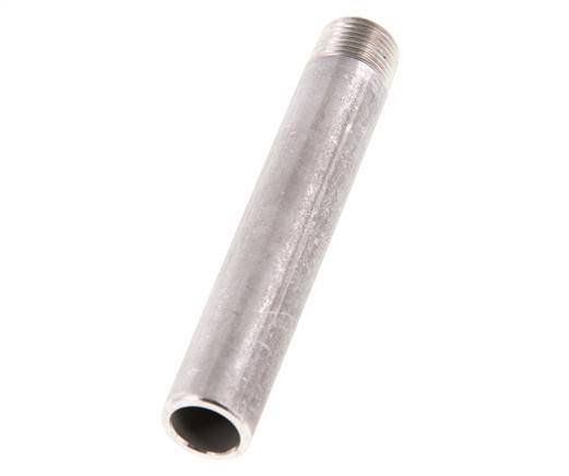 R 3/8'' Male x 17.2mm Stainless steel Pipe Nipple with Welding End 20 Bar DIN 2982 - 100mm