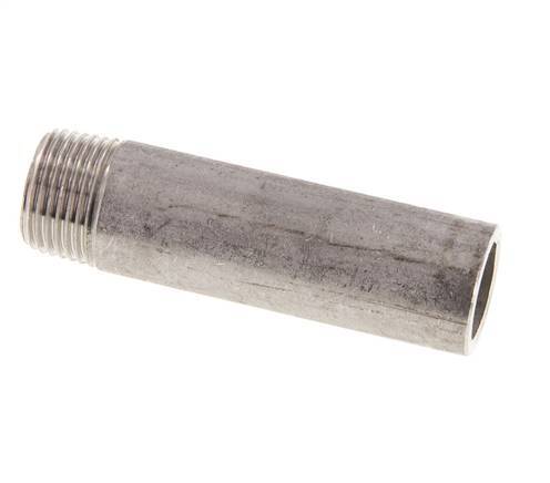 R 3/8'' Male x 17.2mm Stainless steel Pipe Nipple with Welding End 20 Bar DIN 2982 - 60mm