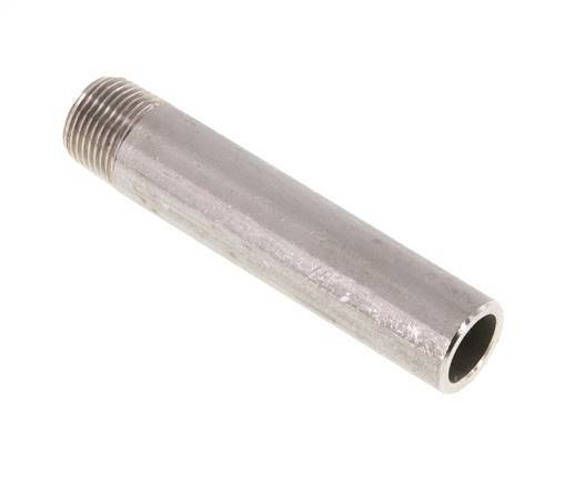 R 3/8'' Male x 17.2mm Stainless steel Pipe Nipple with Welding End 20 Bar DIN 2982 - 80mm
