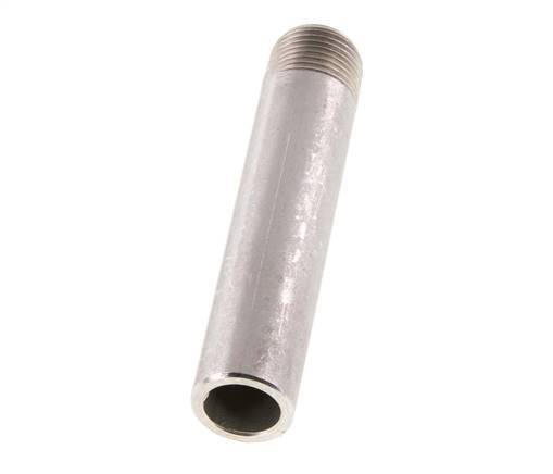 R 3/8'' Male x 17.2mm Stainless steel Pipe Nipple with Welding End 20 Bar DIN 2982 - 80mm