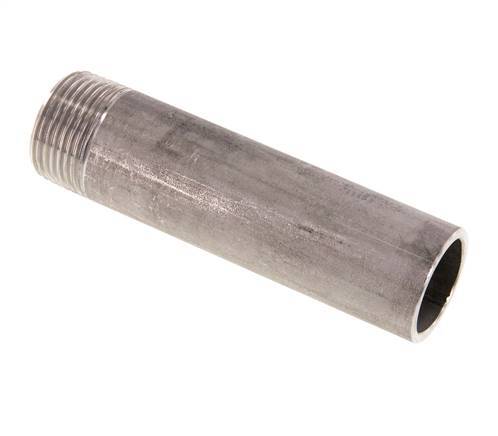 R 1'' Male x 33.7mm Stainless steel Pipe Nipple with Welding End 20 Bar DIN 2982 - 120mm