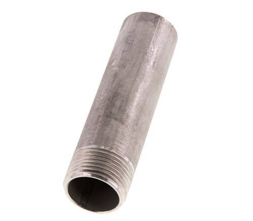 R 1'' Male x 33.7mm Stainless steel Pipe Nipple with Welding End 20 Bar DIN 2982 - 120mm