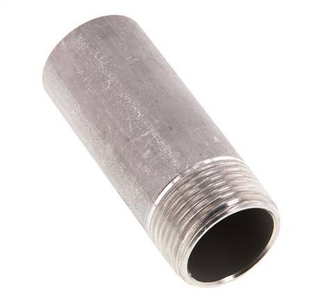R 1'' Male x 33.7mm Stainless steel Pipe Nipple with Welding End 20 Bar DIN 2982 - 80mm