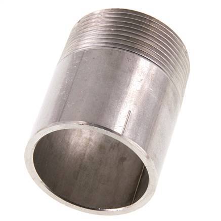R 1 1/2'' Male x 48.3mm Stainless steel Pipe Nipple with Welding End 20 Bar DIN 2982 - 60mm