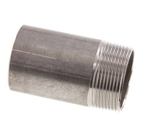 R 1 1/2'' Male x 48.3mm Stainless steel Pipe Nipple with Welding End 20 Bar DIN 2982 - 80mm