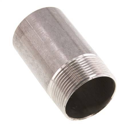 R 1 1/2'' Male x 48.3mm Stainless steel Pipe Nipple with Welding End 20 Bar DIN 2982 - 80mm