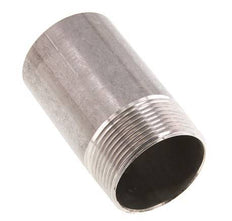 R 1 1/2'' Male x 48.3mm Stainless steel Pipe Nipple with Welding End 20 Bar DIN 2982 - 80mm