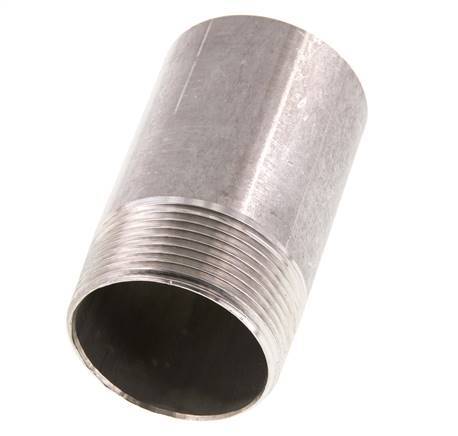 R 1 1/2'' Male x 48.3mm Stainless steel Pipe Nipple with Welding End 20 Bar DIN 2982 - 80mm