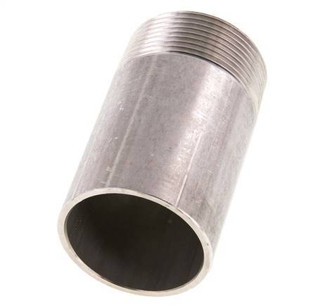 R 1 1/2'' Male x 48.3mm Stainless steel Pipe Nipple with Welding End 20 Bar DIN 2982 - 80mm