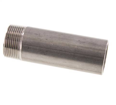 R 1 1/4'' Male x 42.4mm Stainless steel Pipe Nipple with Welding End 20 Bar DIN 2982 - 120mm