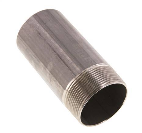 R 2'' Male x 60.3mm Stainless steel Pipe Nipple with Welding End 20 Bar DIN 2982 - 120mm