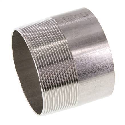 R 3'' Male x 88.9mm Stainless steel Pipe Nipple with Welding End 20 Bar DIN 2982 - 70mm