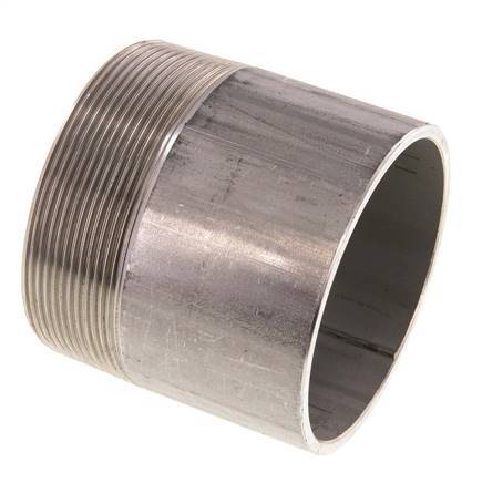 R 3'' Male x 88.9mm Stainless steel Pipe Nipple with Welding End 20 Bar DIN 2982 - 80mm