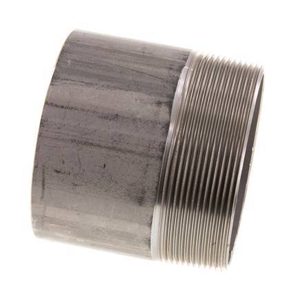 R 3'' Male x 88.9mm Stainless steel Pipe Nipple with Welding End 20 Bar DIN 2982 - 80mm