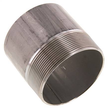 R 3'' Male x 88.9mm Stainless steel Pipe Nipple with Welding End 20 Bar DIN 2982 - 80mm