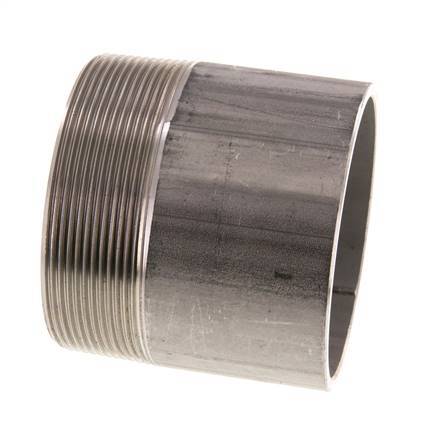 R 3'' Male x 88.9mm Stainless steel Pipe Nipple with Welding End 20 Bar DIN 2982 - 80mm