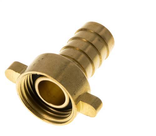 G 1/2'' x 13mm Brass Hose barb with NBR Seal and Wing Nut 16 Bar [2 Pieces]