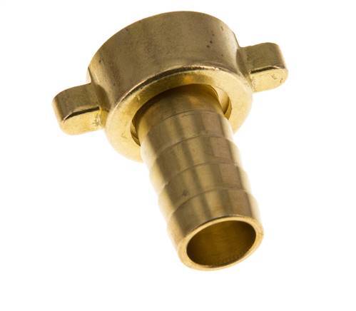 G 1/2'' x 13mm Brass Hose barb with NBR Seal and Wing Nut 16 Bar [2 Pieces]