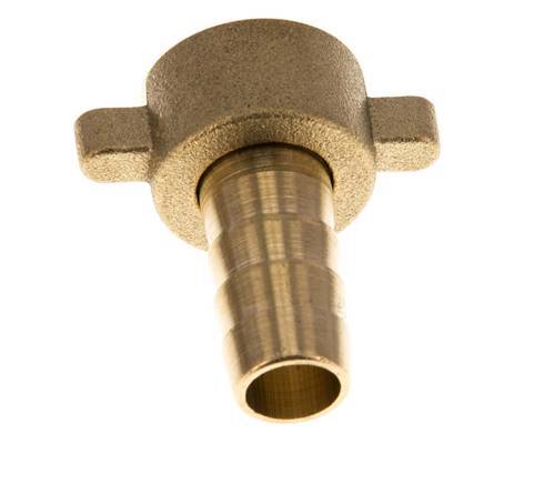 G 3/8'' x 10mm Brass Hose barb with NBR Seal and Wing Nut 16 Bar [2 Pieces]