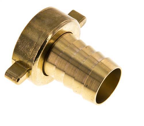 G 1 1/2'' x 32mm Brass Hose barb with NBR Seal and Wing Nut 16 Bar