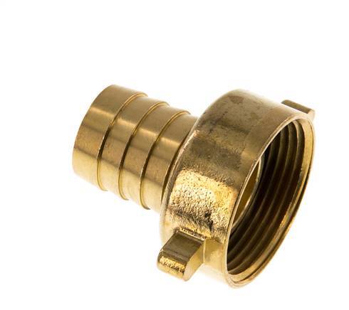 G 1 1/4'' x 25mm Brass Hose barb with NBR Seal and Wing Nut 16 Bar