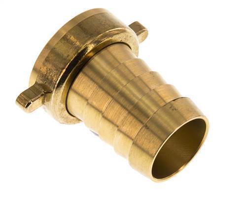 G 1 1/4'' x 32mm Brass Hose barb with NBR Seal and Wing Nut 16 Bar