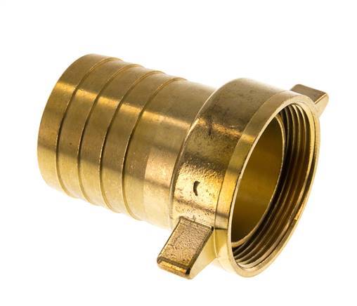 G 2'' x 50mm Brass Hose barb with NBR Seal and Wing Nut 16 Bar