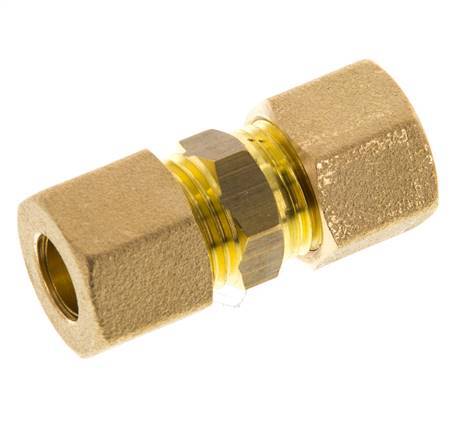 10mm Brass Straight Compression Fitting 95 Bar DIN EN 1254-2