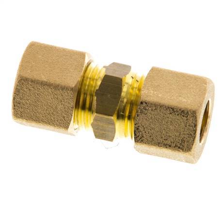 10mm Brass Straight Compression Fitting 95 Bar DIN EN 1254-2