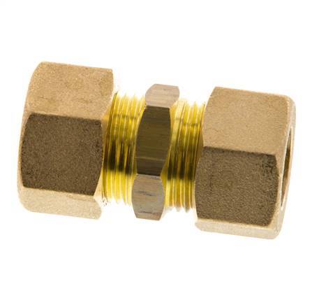 14mm Brass Straight Compression Fitting 89 Bar DIN EN 1254-2