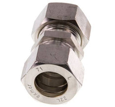 22L Stainless steel Straight Compression Fitting 160 Bar DIN 2353