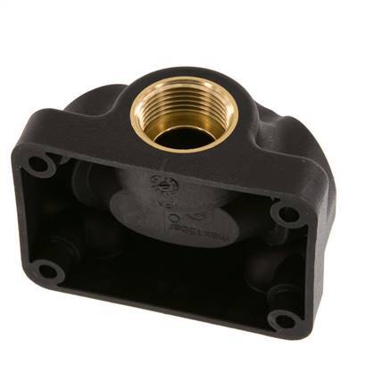 G 3/4'' x G 1/2'' Brass Wall Mounted 3-way Air Junction without through-hole 15 Bar