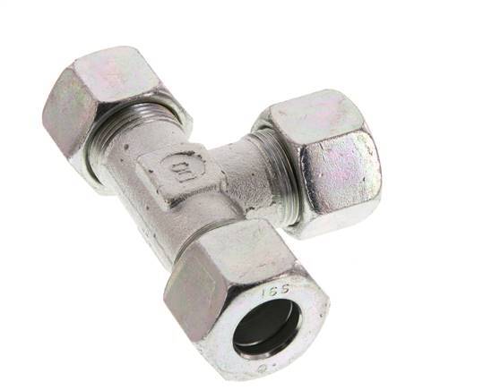 16S Zinc plated Steel Tee Cutting Ring 400 Bar DIN 2353