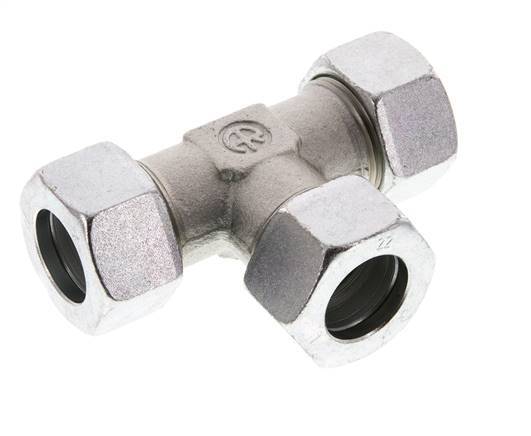 22L Zinc plated Steel Tee Cutting Ring 160 Bar DIN 2353