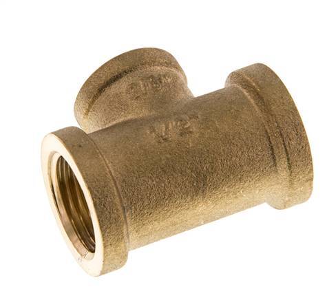 Rp 1/2'' x Rp 3/8'' Brass Tee 16 Bar