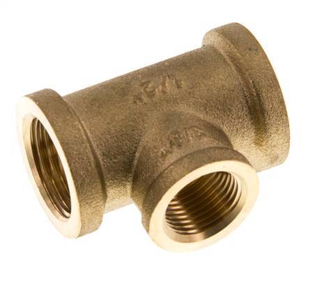 Rp 1/2'' x Rp 3/8'' Brass Tee 16 Bar