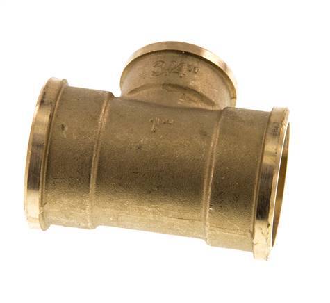 Rp 1'' x Rp 3/4'' Brass Tee 16 Bar