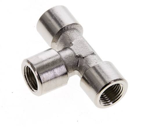 G 1/8'' Nickel plated Brass Tee 16 Bar [2 Pieces]