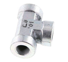 G 1/4'' Zinc plated Steel Tee 350 Bar - Hydraulic